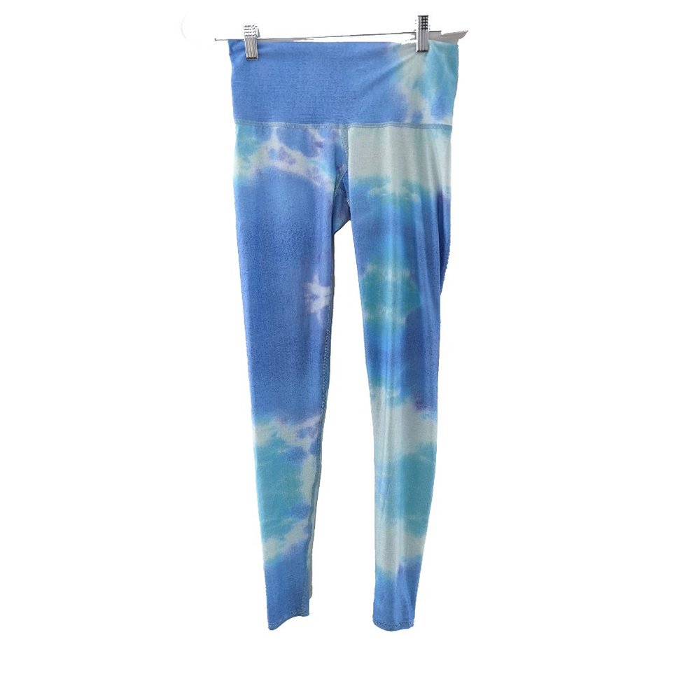 Teeki leggings hot pants long full length size small tie dye blue activewear
